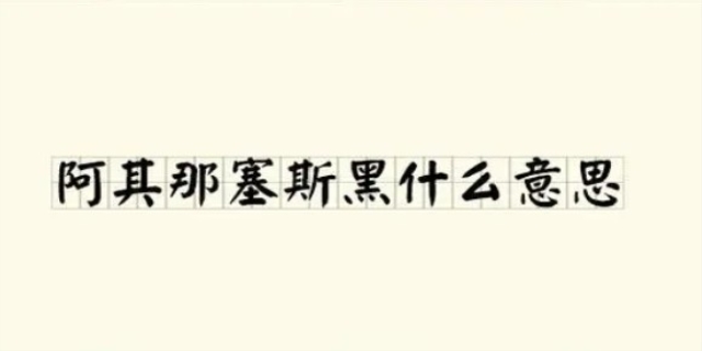 阿其那塞斯黑什么意思