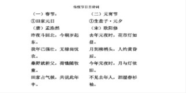 传统节日的古诗20首有哪些