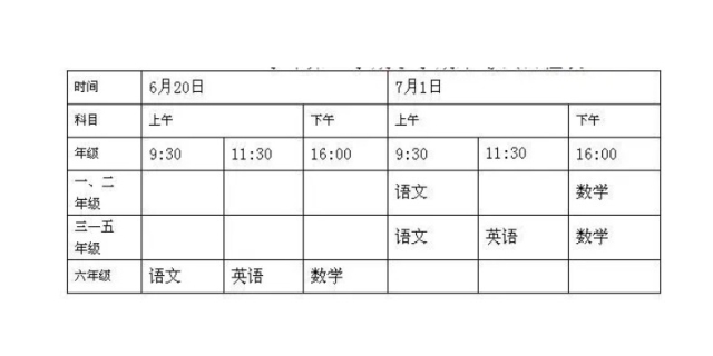 小升初考试在每年的6月几日