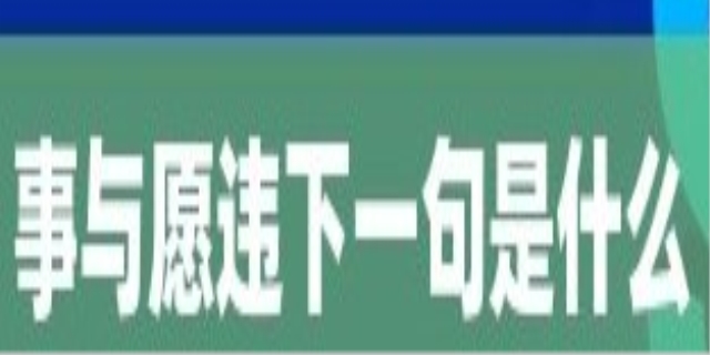 事与愿违下一句是什么