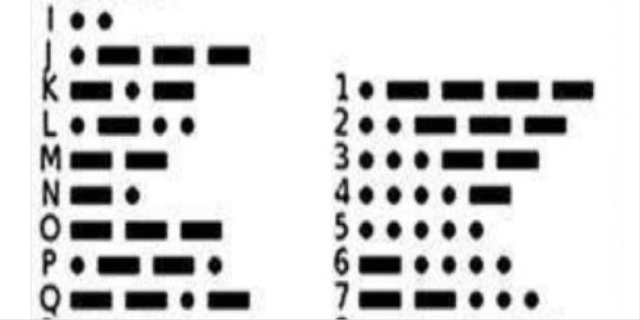 摩斯密码1-10个数字是什么