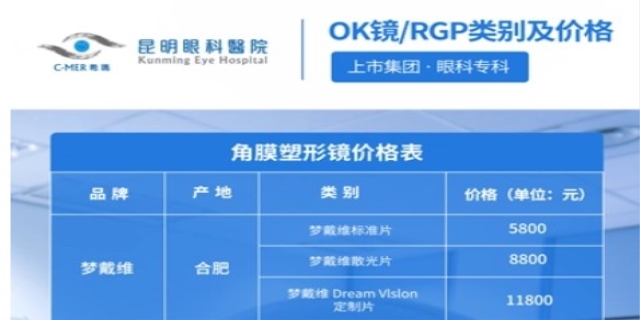 近视ok镜价格表